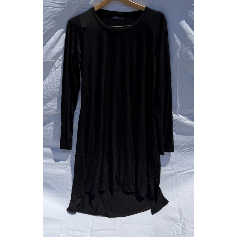Michael Lauren Black Long Sleeve Crew Neck Top XS